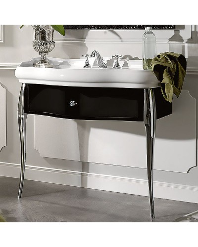 Тумба под раковину Kerasan Retro 100 7363K3 Черный глянец