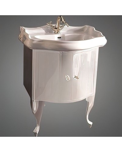 Тумба под раковину Kerasan Retro 60 7361K5 Белый глянец Хром