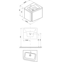 Тумба под раковину Ravak SD 10° 55 R X000000742 подвесная Белая глянцевая