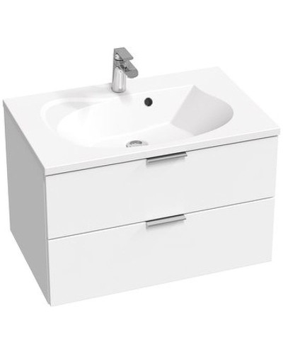 Тумба под раковину Ravak Rosa II 76 X000001495 подвесная Белая глянцевая