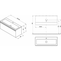 Тумба под раковину Ravak SD Clear 80 X000000757 подвесная Белая