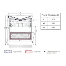 Тумба белый глянец 54,7 см Marka One Arrondi У69560