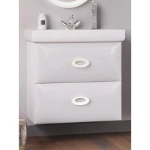 Тумба белый глянец 54,7 см Marka One Arrondi У69560