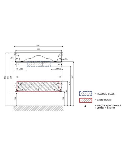 Тумба белый глянец 78,8 см Marka One Elegant У69407