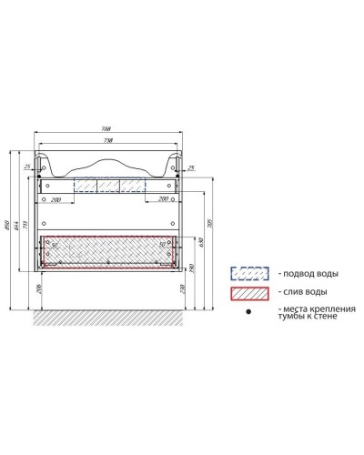 Тумба оникс/белый глянец 78,8 см Marka One Lacio У72816