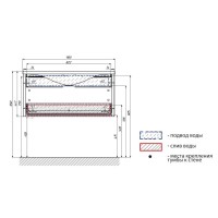 Тумба голубой мрамор/белый глянец 89 см Marka One Seattle У72808