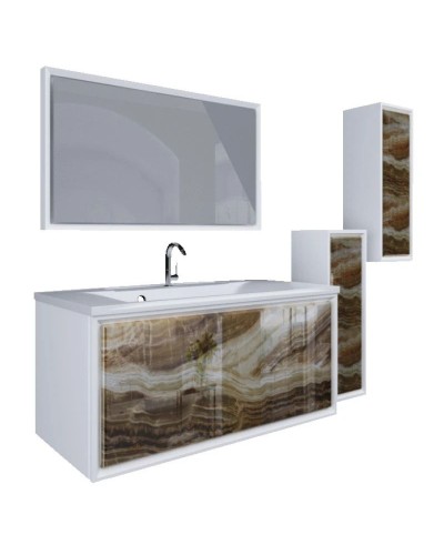 Тумба оникс/белый глянец 89 см Marka One Seattle У72806