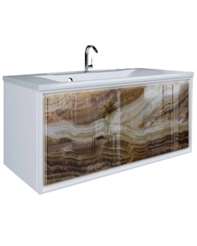 Тумба оникс/белый глянец 89 см Marka One Seattle У72806