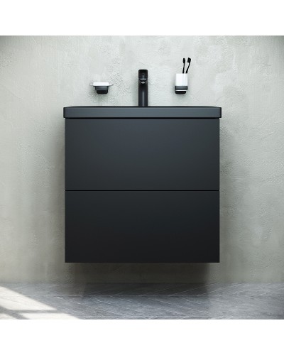 Тумба под раковину AM.PM Gem 60 M90FHX06022BM подвесная Черная матовая