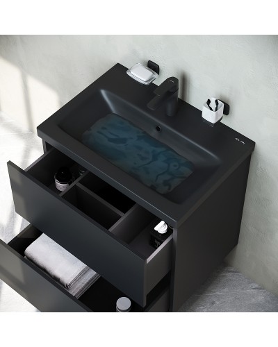 Тумба под раковину AM.PM Gem 60 M90FHX06022BM подвесная Черная матовая