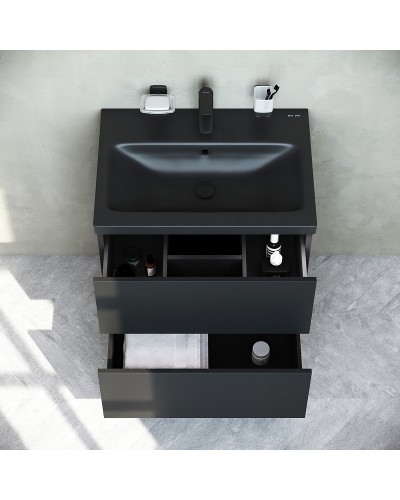 Тумба под раковину AM.PM Gem 60 M90FHX06022BM подвесная Черная матовая