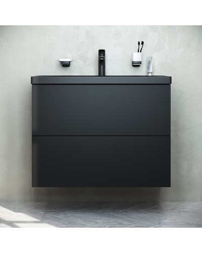 Тумба под раковину AM.PM Gem 75 M90FHX07522BM подвесная Черная матовая