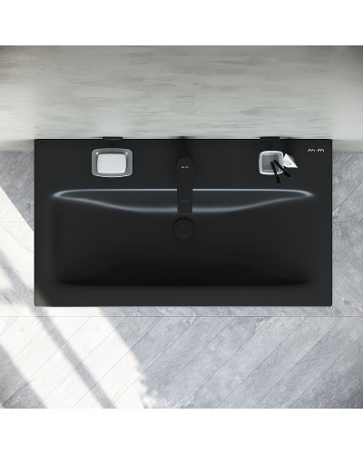 Тумба под раковину AM.PM Gem 75 M90FHX07522BM подвесная Черная матовая