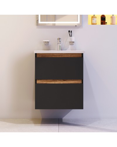 Тумба под раковину AM.PM X-Joy 55 M85AFHX0552BM подвесная Черная матовая