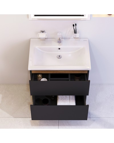 Тумба под раковину AM.PM X-Joy 65 M85AFHX0652BM подвесная Черная матовая