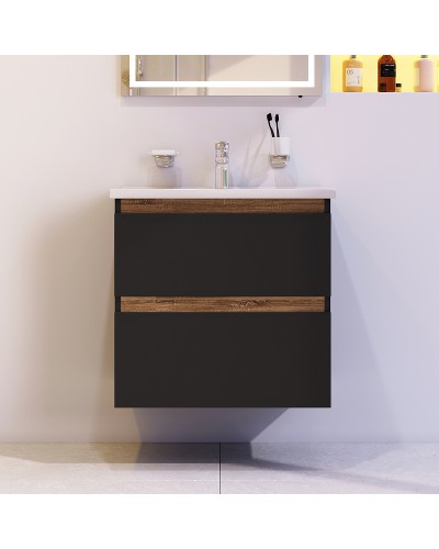 Тумба под раковину AM.PM X-Joy 65 M85AFHX0652BM подвесная Черная матовая