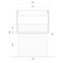 Тумба белый глянец 57,6 см 1Marka Соната У51037