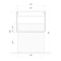 Тумба белый глянец 57,6 см 1Marka Соната У51038