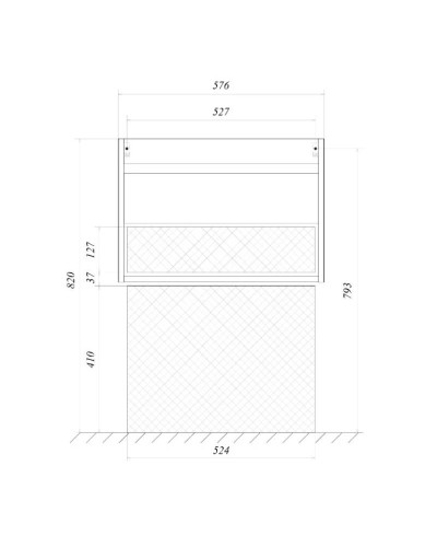 Тумба белый глянец 57,6 см 1Marka Соната У51038