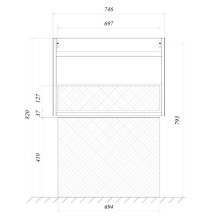 Тумба белый глянец 74,6 см 1Marka Соната У51040