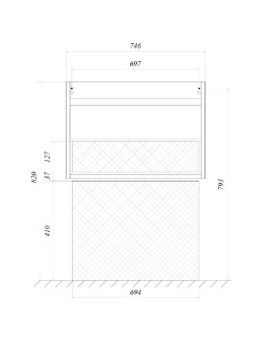Тумба белый глянец 74,6 см 1Marka Соната У51040