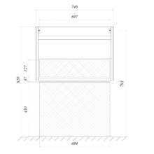 Тумба белый глянец 74,6 см 1Marka Соната У51041