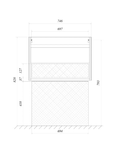 Тумба белый глянец 74,6 см 1Marka Соната У51041