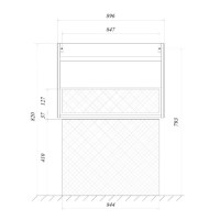 Тумба белый глянец 89,6 см 1Marka Соната У51043