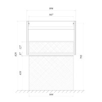 Тумба белый глянец 89,6 см 1Marka Соната У51044