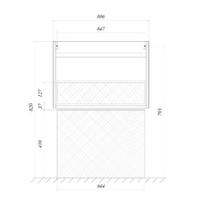Тумба белый глянец 89,6 см 1Marka Соната У51044
