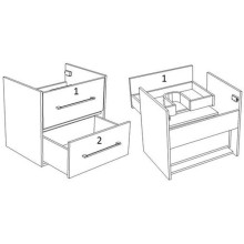 Тумба белый глянец/антик 62 см Corozo Гольф SD-00000311