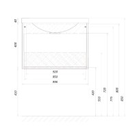 Тумба белый глянец 99,6 см 1Marka Этюд У51045
