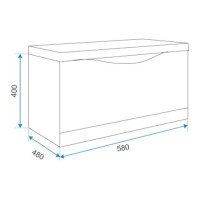 Тумба белый глянец 58 см 1Marka Этюд У51989