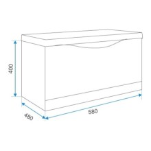 Тумба белый глянец 58 см 1Marka Этюд У51989