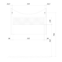 Тумба белый глянец 60,4 см 1Marka Вита У50112