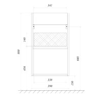 Тумба белый глянец 39 см 1Marka Ноктюрн У37625