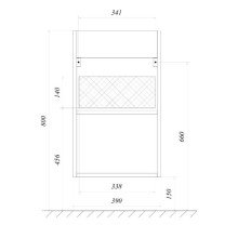 Тумба белый глянец 39 см 1Marka Ноктюрн У37625