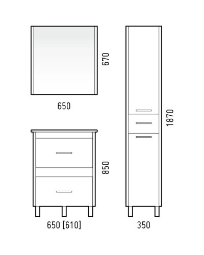 Тумба белый глянец/антик 62 см Corozo Верона SD-00000346