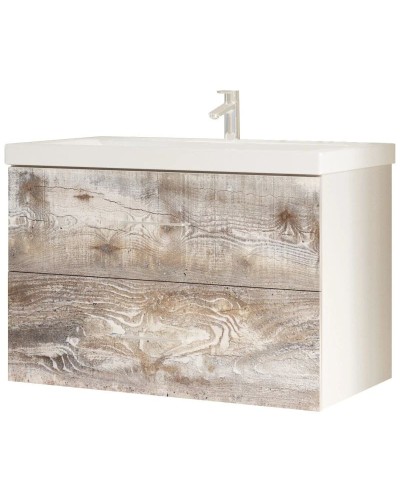 Тумба бетон/белый 79 см Marka One Mix У55906