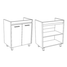 Тумба белый глянец/лайн 62 см Corozo Лорена SD-00000319