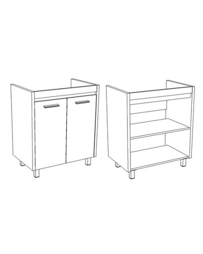 Тумба белый глянец/лайн 62 см Corozo Лорена SD-00000319