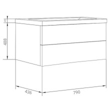 Тумба белый глянец 79 см Marka One Mix У56082