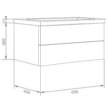 Тумба коко боло/белый 69 см Marka One Mix У69533