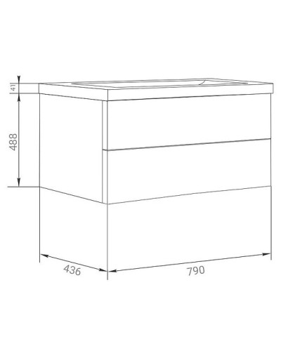 Тумба коко боло/белый 79 см Marka One Mix У69534