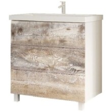 Тумба бетон/белый 59 см Marka One Mix У69538