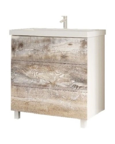 Тумба бетон/белый 59 см Marka One Mix У69538