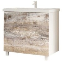 Тумба бетон/белый 79 см Marka One Mix У69540