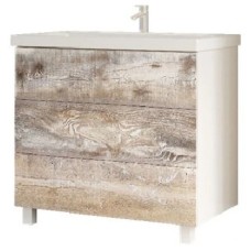 Тумба бетон/белый 79 см Marka One Mix У69540