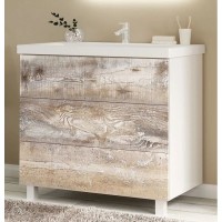 Тумба бетон/белый 79 см Marka One Mix У69540