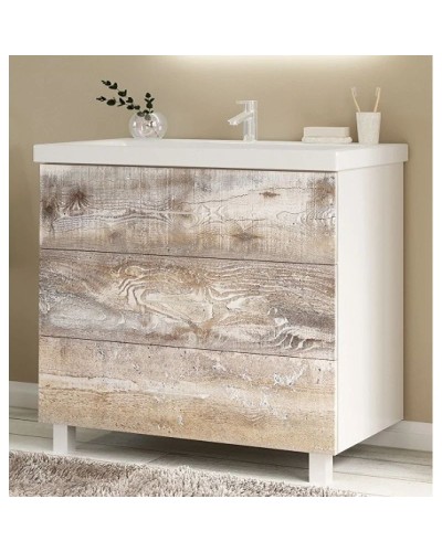 Тумба бетон/белый 79 см Marka One Mix У69540